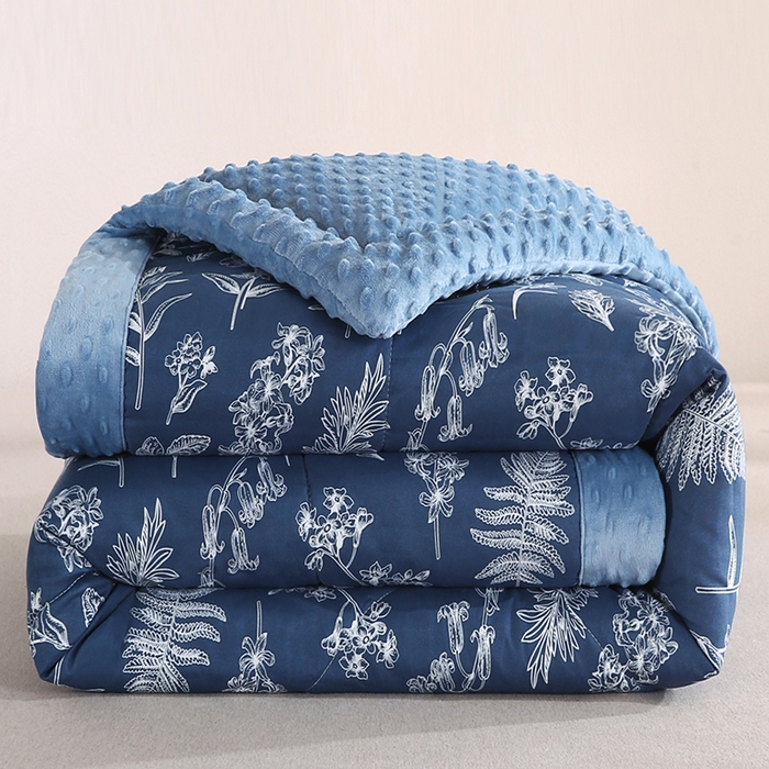 91家纺网 家纺一手货源 找家纺 欧朵 2025新款A类水洗棉豆豆绒被子冬被大豆被芯春秋被冬被 幼儿园 学生宿舍 四季被空调被子暗香疏影