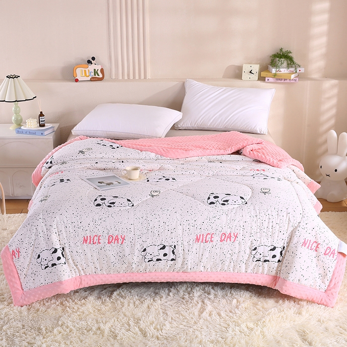 欧朵 2025新款A类水洗棉豆豆绒被子冬被大豆被芯春秋被冬被 幼儿园 学生宿舍 四季被空调被子斑点狗