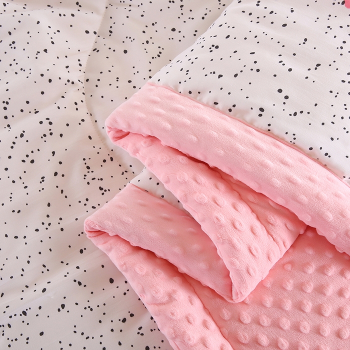 91家纺网 家纺一手货源 找家纺 欧朵 2025新款A类水洗棉豆豆绒被子冬被大豆被芯春秋被冬被 幼儿园 学生宿舍 四季被空调被子斑点狗