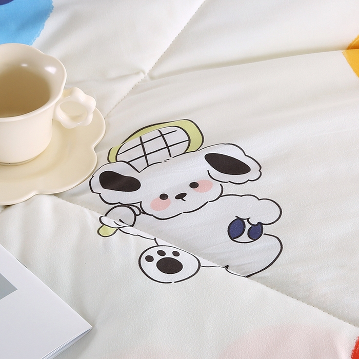 91家纺网 家纺一手货源 找家纺 欧朵 2025新款A类水洗棉豆豆绒被子冬被大豆被芯春秋被冬被 幼儿园 学生宿舍 四季被空调被子彩色气泡