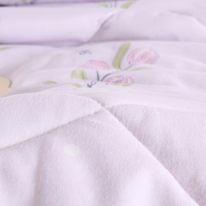 91家纺网 家纺一手货源 找家纺 欧朵 2025新款A类水洗棉豆豆绒被子冬被大豆被芯春秋被冬被 幼儿园 学生宿舍 四季被空调被子花漫雨露