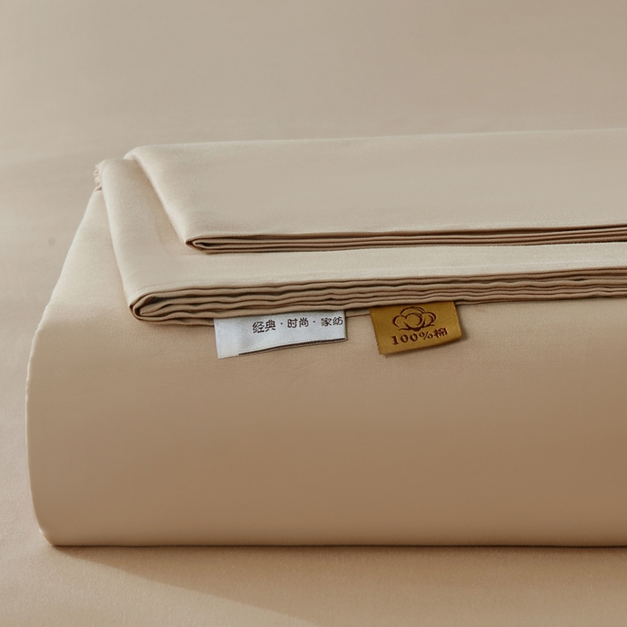 绒品 2025新款13372纯棉纯色单品单床单 丁香褐