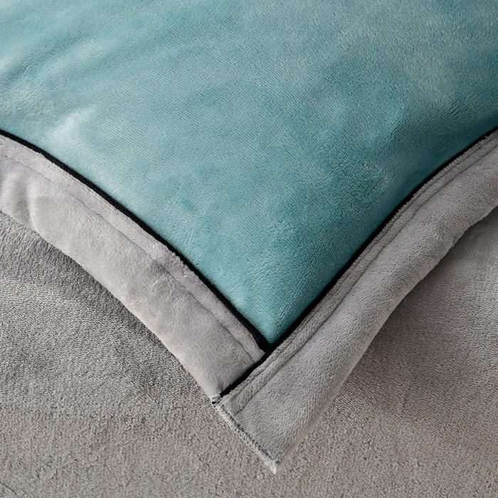 91家纺网 家纺一手货源 找家纺 馨梦缘-2025新款牛奶绒四件套 宾利蓝+浅灰