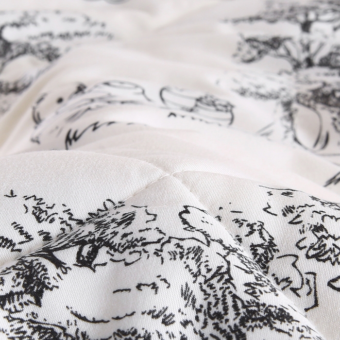 91家纺网 家纺一手货源 找家纺 欧朵 2025新款A类水洗棉豆豆绒被子冬被大豆被芯春秋被冬被 幼儿园 学生宿舍 四季被空调被子江南墨色