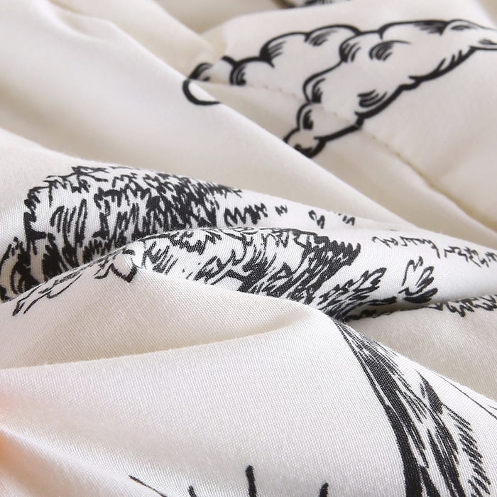 91家纺网 家纺一手货源 找家纺 欧朵 2025新款A类水洗棉豆豆绒被子冬被大豆被芯春秋被冬被 幼儿园 学生宿舍 四季被空调被子江南墨色