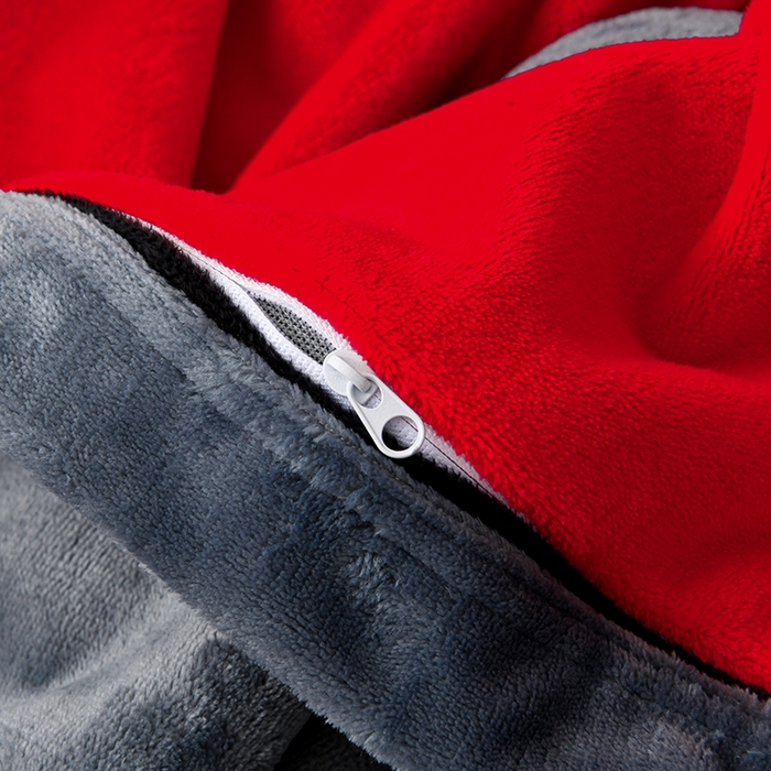 91家纺网 家纺一手货源 找家纺 馨梦缘-2025新款牛奶绒四件套 大红+深灰