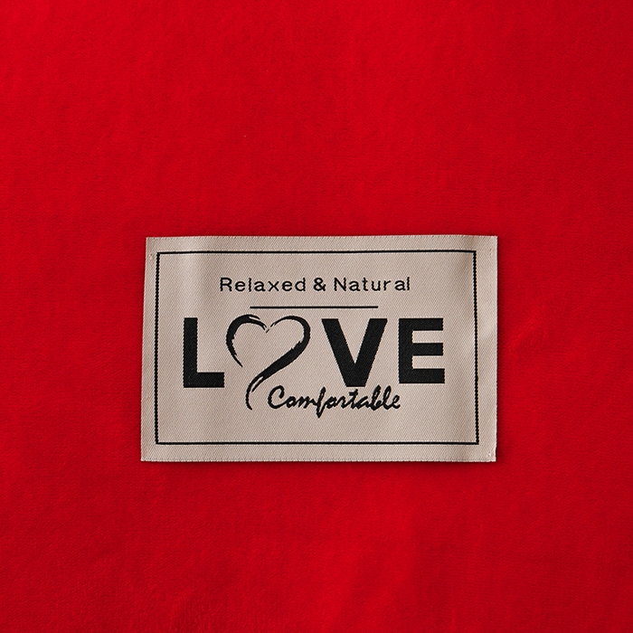 91家纺网 家纺一手货源 找家纺 馨梦缘-2025新款牛奶绒四件套 大红+深灰