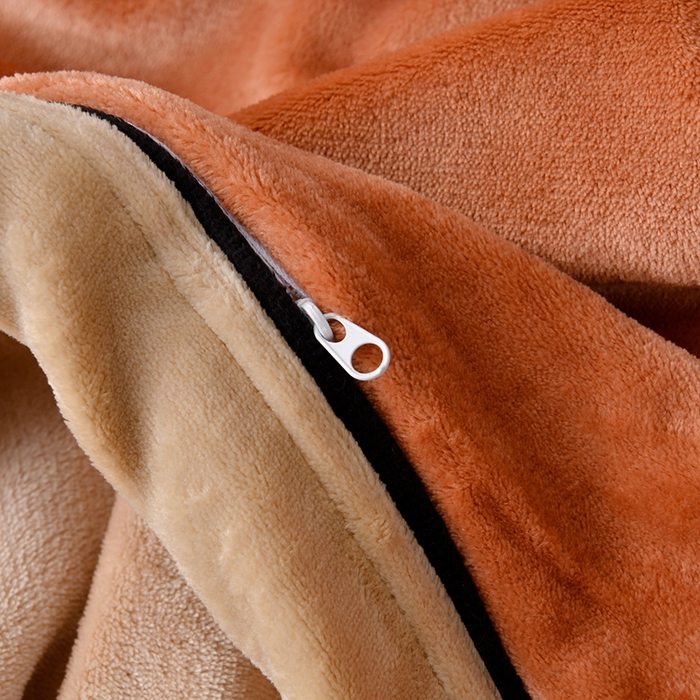 91家纺网 家纺一手货源 找家纺 馨梦缘-2025新款牛奶绒四件套 焦糖+杏色