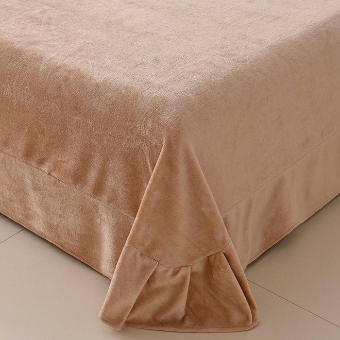 91家纺网 家纺一手货源 找家纺 馨梦缘-2025新款牛奶绒四件套 焦糖+杏色