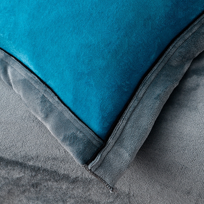 91家纺网 家纺一手货源 找家纺 馨梦缘-2025新款牛奶绒四件套 爵士蓝+深灰