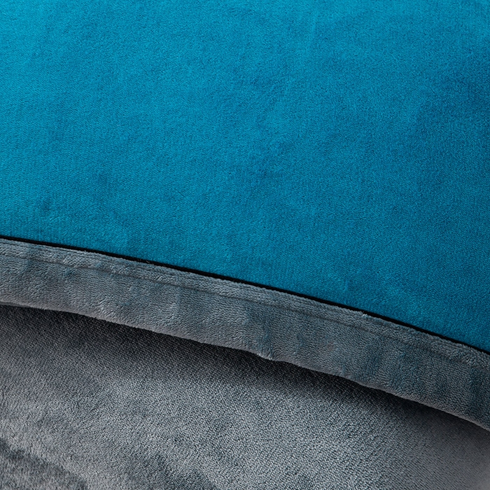 91家纺网 家纺一手货源 找家纺 馨梦缘-2025新款牛奶绒四件套 爵士蓝+深灰