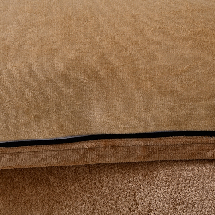 91家纺网 家纺一手货源 找家纺 馨梦缘-2025新款牛奶绒四件套 米驼+深驼