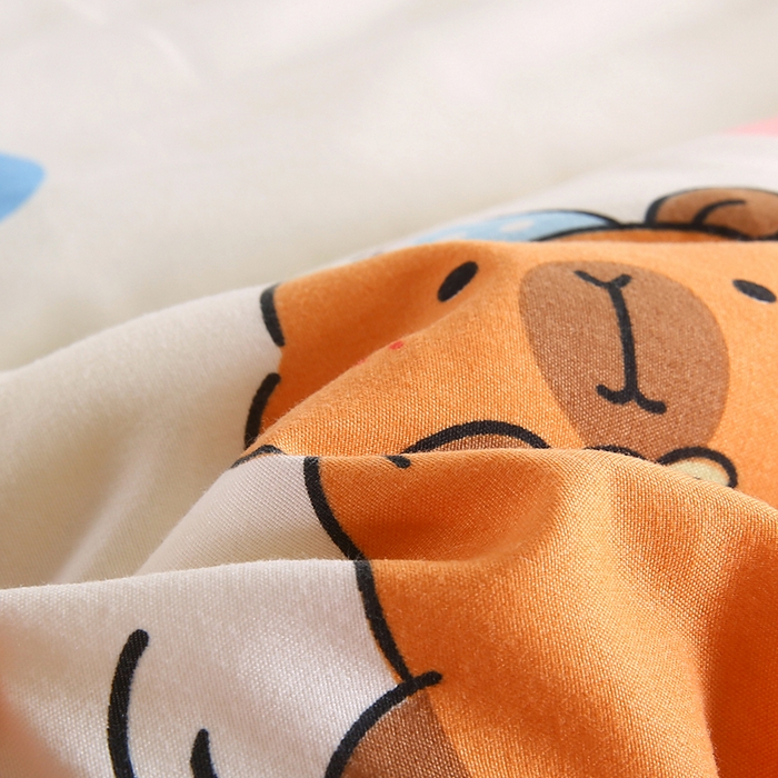 91家纺网 家纺一手货源 找家纺 欧朵 2025新款A类水洗棉豆豆绒被子冬被大豆被芯春秋被冬被 幼儿园 学生宿舍 四季被空调被子卡皮巴拉