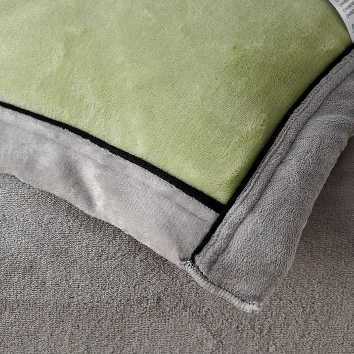 91家纺网 家纺一手货源 找家纺 馨梦缘-2025新款牛奶绒四件套 牛油果绿+浅灰