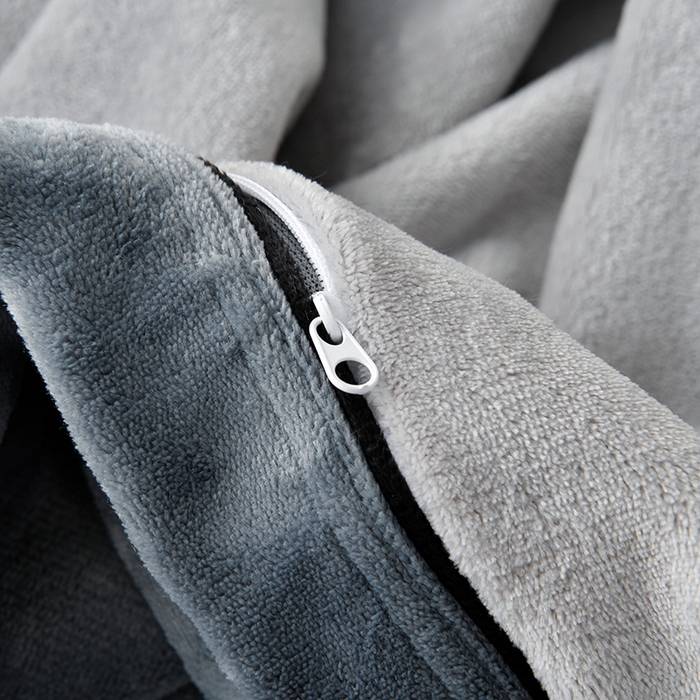 91家纺网 家纺一手货源 找家纺 馨梦缘-2025新款牛奶绒四件套 浅灰+深灰