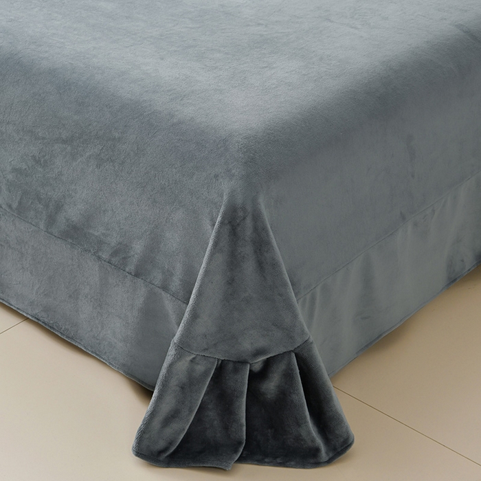 91家纺网 家纺一手货源 找家纺 馨梦缘-2025新款牛奶绒四件套 浅灰+深灰