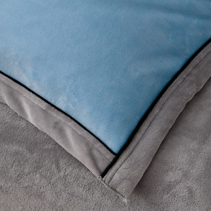 91家纺网 家纺一手货源 找家纺 馨梦缘-2025新款牛奶绒四件套 天空蓝+浅灰