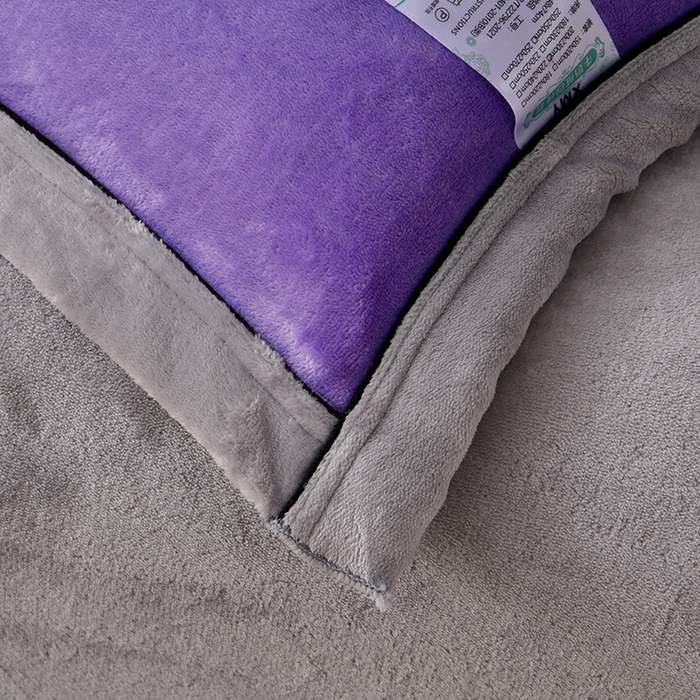 91家纺网 家纺一手货源 找家纺 馨梦缘-2025新款牛奶绒四件套 香芋紫+浅灰