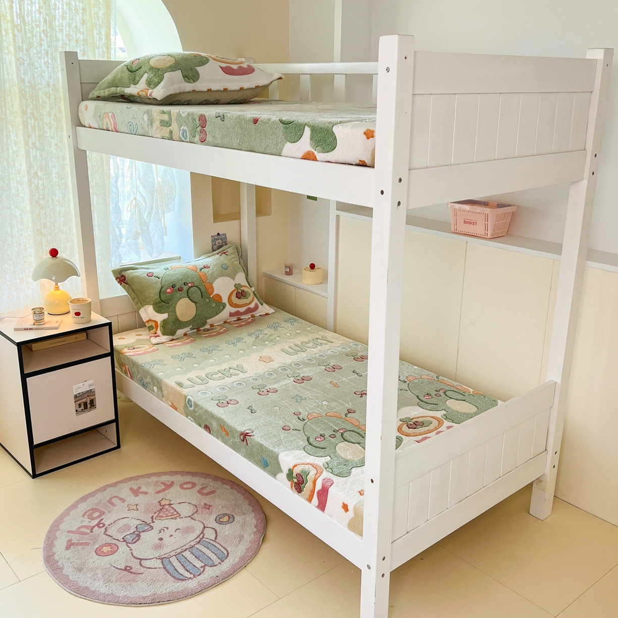 91家纺网 家纺一手货源 找家纺 川悦生活 2025新款雪花绒宿舍单床笠 床笠甜系龙龙