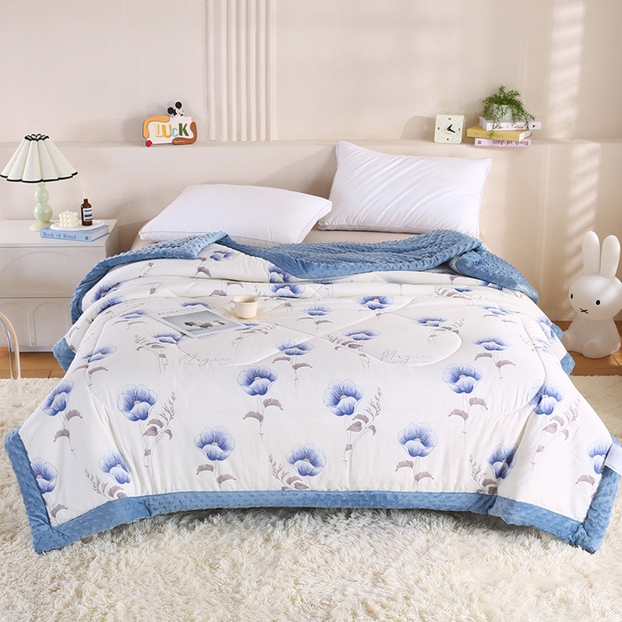 欧朵 2025新款A类水洗棉豆豆绒被子冬被大豆被芯春秋被冬被 幼儿园 学生宿舍 四季被空调被子墨妍