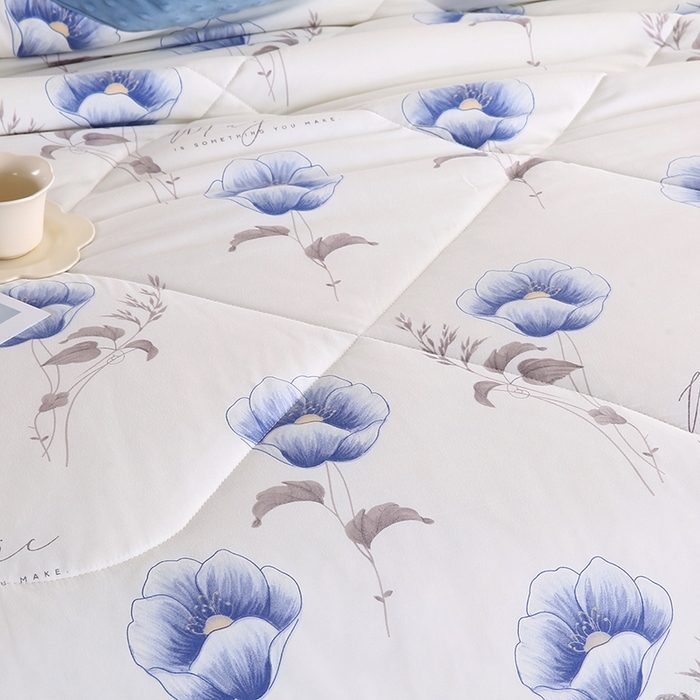 91家纺网 家纺一手货源 找家纺 欧朵 2025新款A类水洗棉豆豆绒被子冬被大豆被芯春秋被冬被 幼儿园 学生宿舍 四季被空调被子墨妍