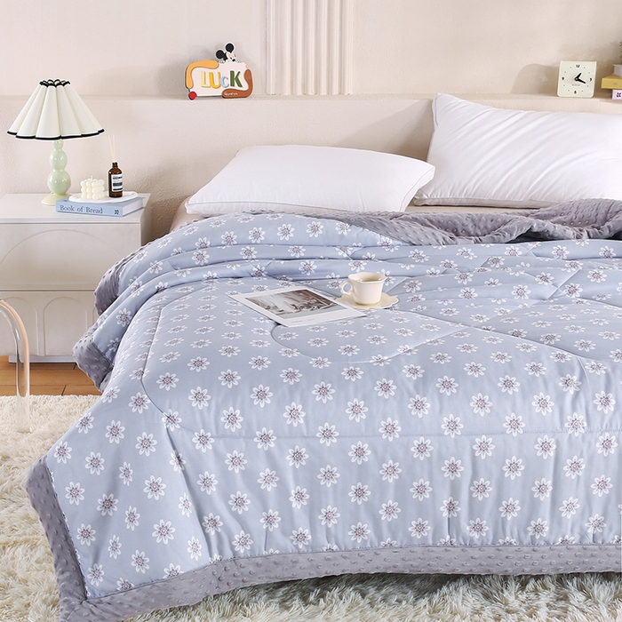 91家纺网 家纺一手货源 找家纺 欧朵 2025新款A类水洗棉豆豆绒被子冬被大豆被芯春秋被冬被 幼儿园 学生宿舍 四季被空调被子朴雅