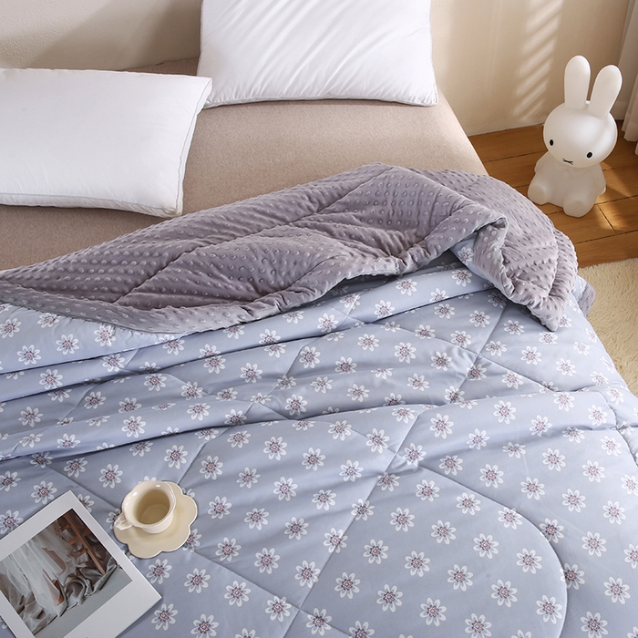 91家纺网 家纺一手货源 找家纺 欧朵 2025新款A类水洗棉豆豆绒被子冬被大豆被芯春秋被冬被 幼儿园 学生宿舍 四季被空调被子朴雅