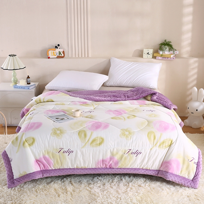 欧朵 2025新款A类水洗棉豆豆绒被子冬被大豆被芯春秋被冬被 幼儿园 学生宿舍 四季被空调被子浅梦