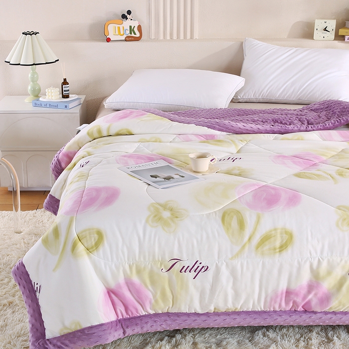 91家纺网 家纺一手货源 找家纺 欧朵 2025新款A类水洗棉豆豆绒被子冬被大豆被芯春秋被冬被 幼儿园 学生宿舍 四季被空调被子浅梦