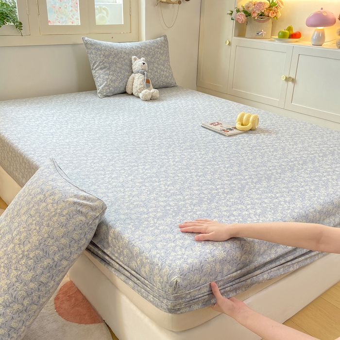 91家纺网 家纺一手货源 找家纺 （总）玉海棠家纺 2025新款直播爆款双层纱床笠三件套