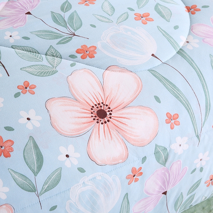 91家纺网 家纺一手货源 找家纺 欧朵 2025新款A类水洗棉豆豆绒被子冬被大豆被芯春秋被冬被 幼儿园 学生宿舍 四季被空调被子十里春风