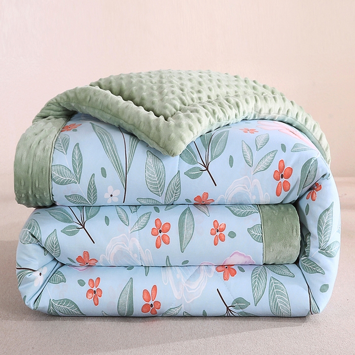 91家纺网 家纺一手货源 找家纺 欧朵 2025新款A类水洗棉豆豆绒被子冬被大豆被芯春秋被冬被 幼儿园 学生宿舍 四季被空调被子十里春风