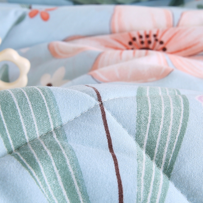 91家纺网 家纺一手货源 找家纺 欧朵 2025新款A类水洗棉豆豆绒被子冬被大豆被芯春秋被冬被 幼儿园 学生宿舍 四季被空调被子十里春风