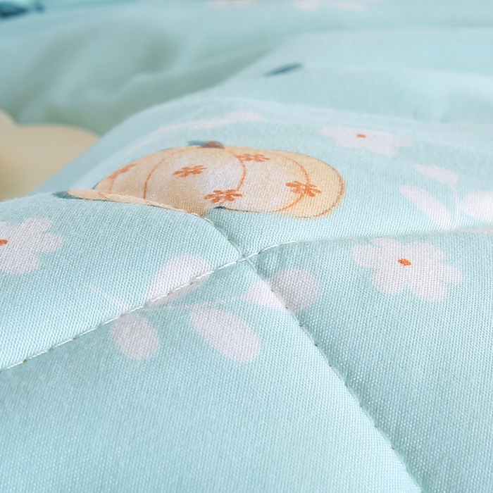 91家纺网 家纺一手货源 找家纺 欧朵 2025新款A类水洗棉豆豆绒被子冬被大豆被芯春秋被冬被 幼儿园 学生宿舍 四季被空调被子小南瓜