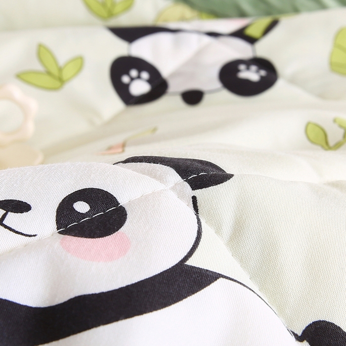 91家纺网 家纺一手货源 找家纺 欧朵 2025新款A类水洗棉豆豆绒被子冬被大豆被芯春秋被冬被 幼儿园 学生宿舍 四季被空调被子熊猫竹竹