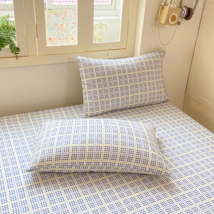 91家纺网 家纺一手货源 找家纺 玉海棠家纺 2025新款直播爆款双层纱床笠三件套 定格时光