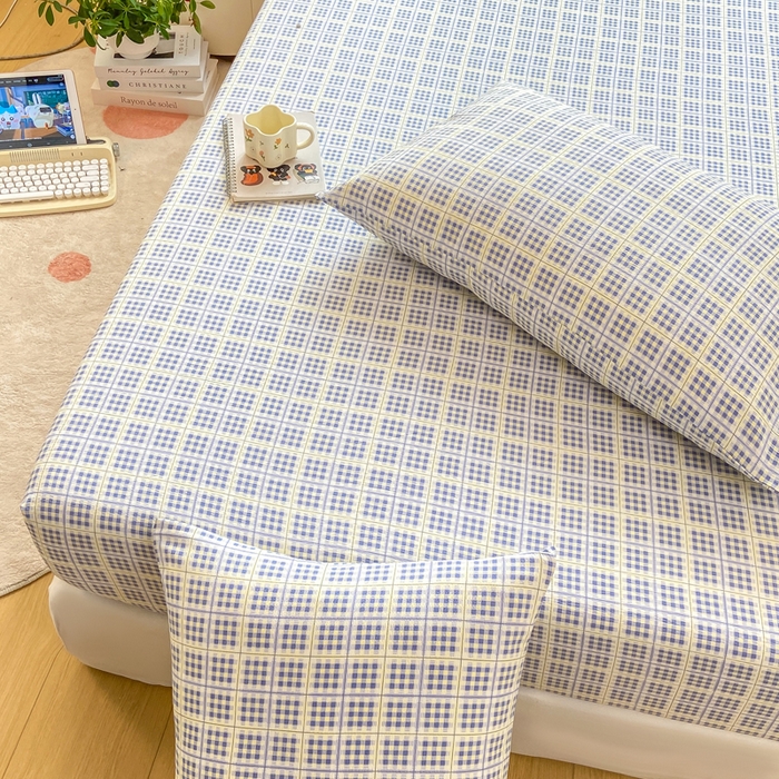 91家纺网 家纺一手货源 找家纺 玉海棠家纺 2025新款直播爆款双层纱床笠三件套 定格时光