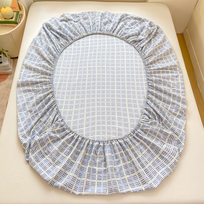 91家纺网 家纺一手货源 找家纺 玉海棠家纺 2025新款直播爆款双层纱床笠三件套 定格时光