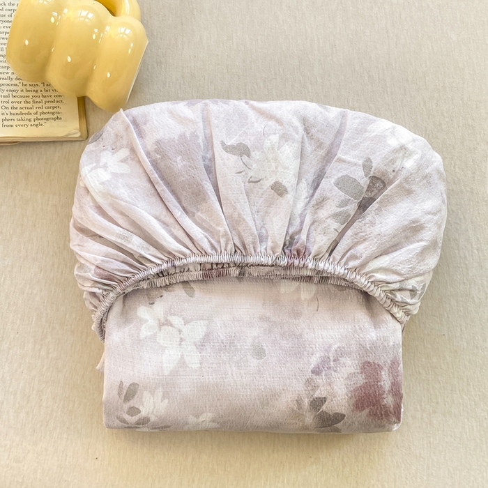 91家纺网 家纺一手货源 找家纺 玉海棠家纺 2025新款直播爆款双层纱床笠三件套 粉雾仲夏