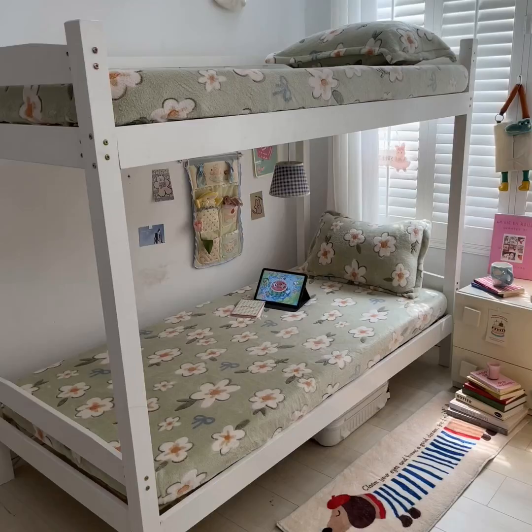 91家纺网 家纺一手货源 找家纺 川悦生活 2025新款雪花绒宿舍单床笠 床笠奶芙小花