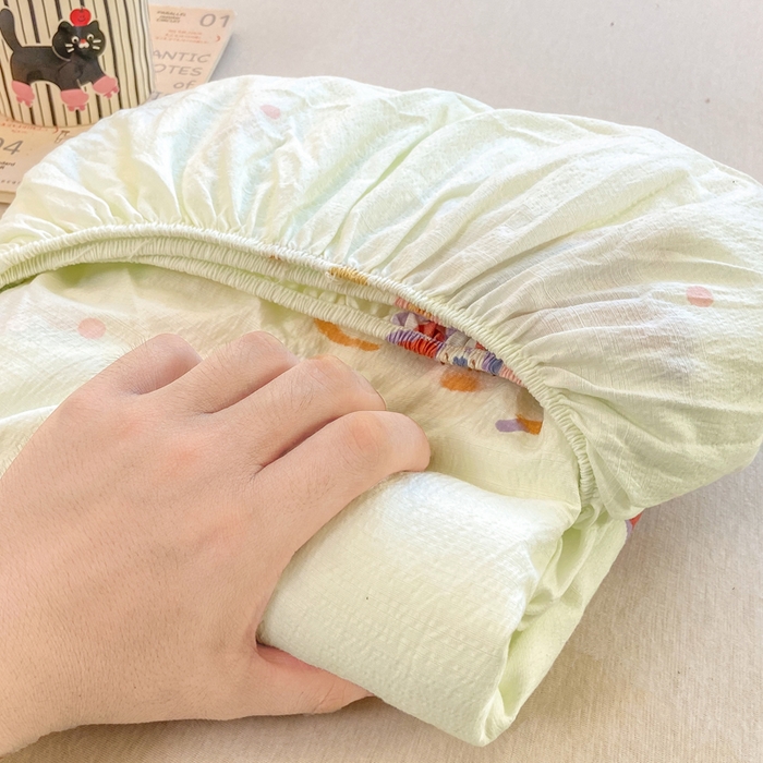 91家纺网 家纺一手货源 找家纺 玉海棠家纺 2025新款直播爆款双层纱床笠三件套 拉布布