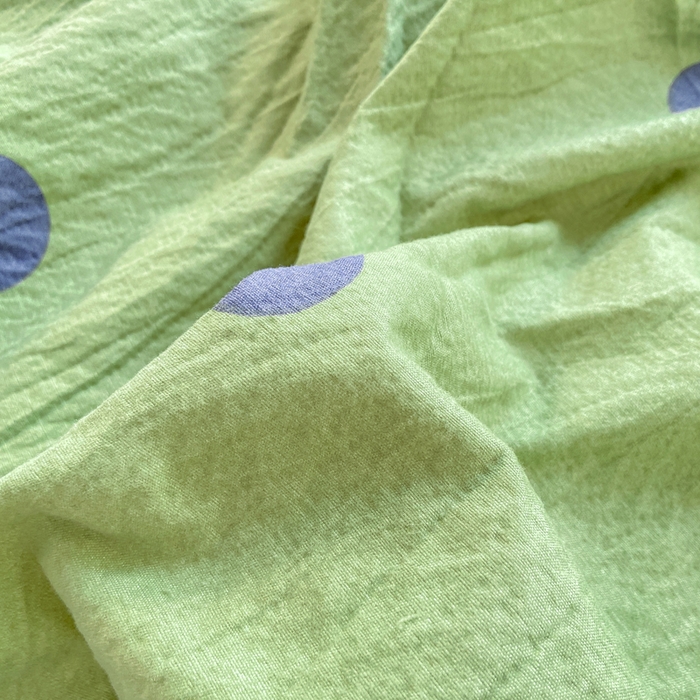 91家纺网 家纺一手货源 找家纺 玉海棠家纺 2025新款直播爆款双层纱床笠三件套 蓝色波点