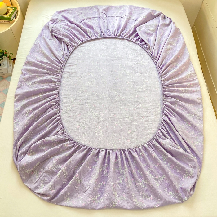 91家纺网 家纺一手货源 找家纺 玉海棠家纺 2025新款直播爆款双层纱床笠三件套 恋如青柠香