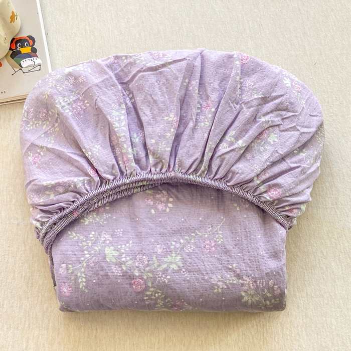 91家纺网 家纺一手货源 找家纺 玉海棠家纺 2025新款直播爆款双层纱床笠三件套 恋如青柠香