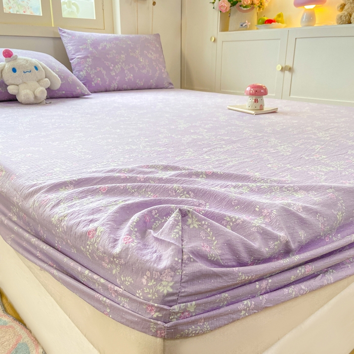 91家纺网 家纺一手货源 找家纺 玉海棠家纺 2025新款直播爆款双层纱床笠三件套 恋如青柠香