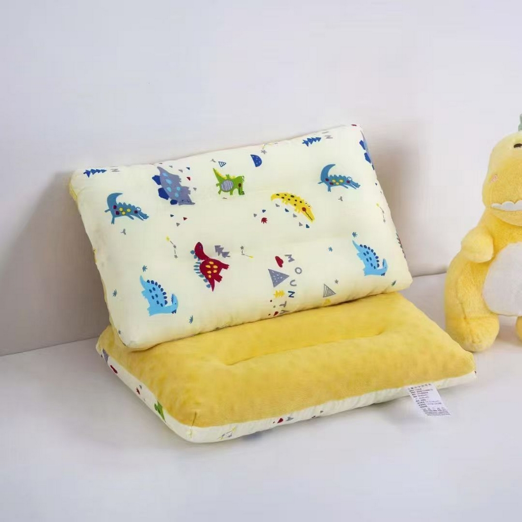 91家纺网 家纺一手货源 找家纺 云熙枕业 2025新款儿童全棉豆豆枕 枕头枕芯 小恐龙