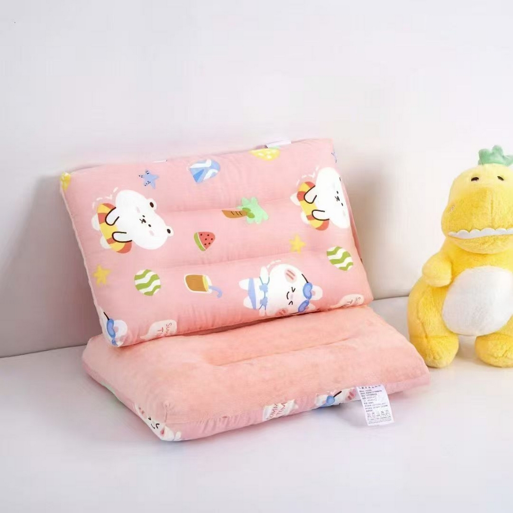 91家纺网 家纺一手货源 找家纺 云熙枕业 2025新款儿童全棉豆豆枕 枕头枕芯 小粉兔