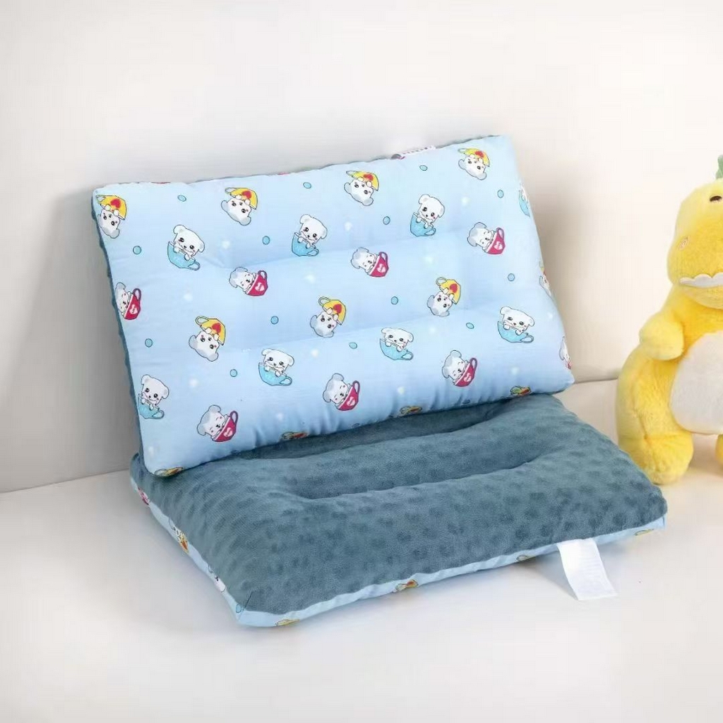 91家纺网 家纺一手货源 找家纺 云熙枕业 2025新款儿童全棉豆豆枕 枕头枕芯 小萌狗