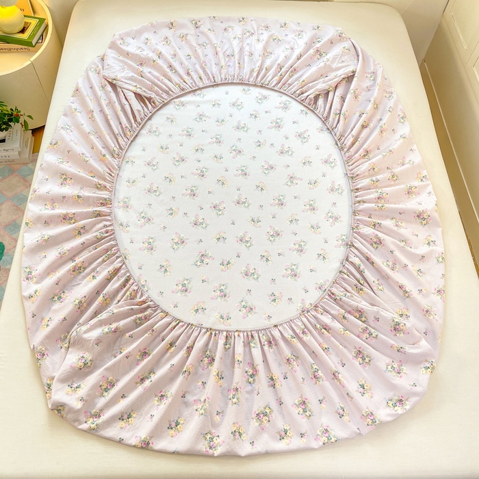 91家纺网 家纺一手货源 找家纺 玉海棠家纺 2025新款直播爆款双层纱床笠三件套 奶油味的暗恋