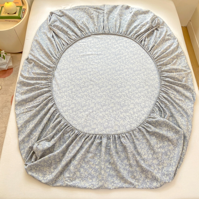 91家纺网 家纺一手货源 找家纺 玉海棠家纺 2025新款直播爆款双层纱床笠三件套 南亭晚风